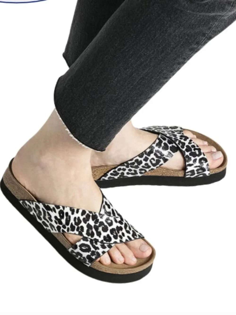 Birkenstock Papillio Daytona Leopard Print Platform Sandals Narrow EU39 US8-8.5